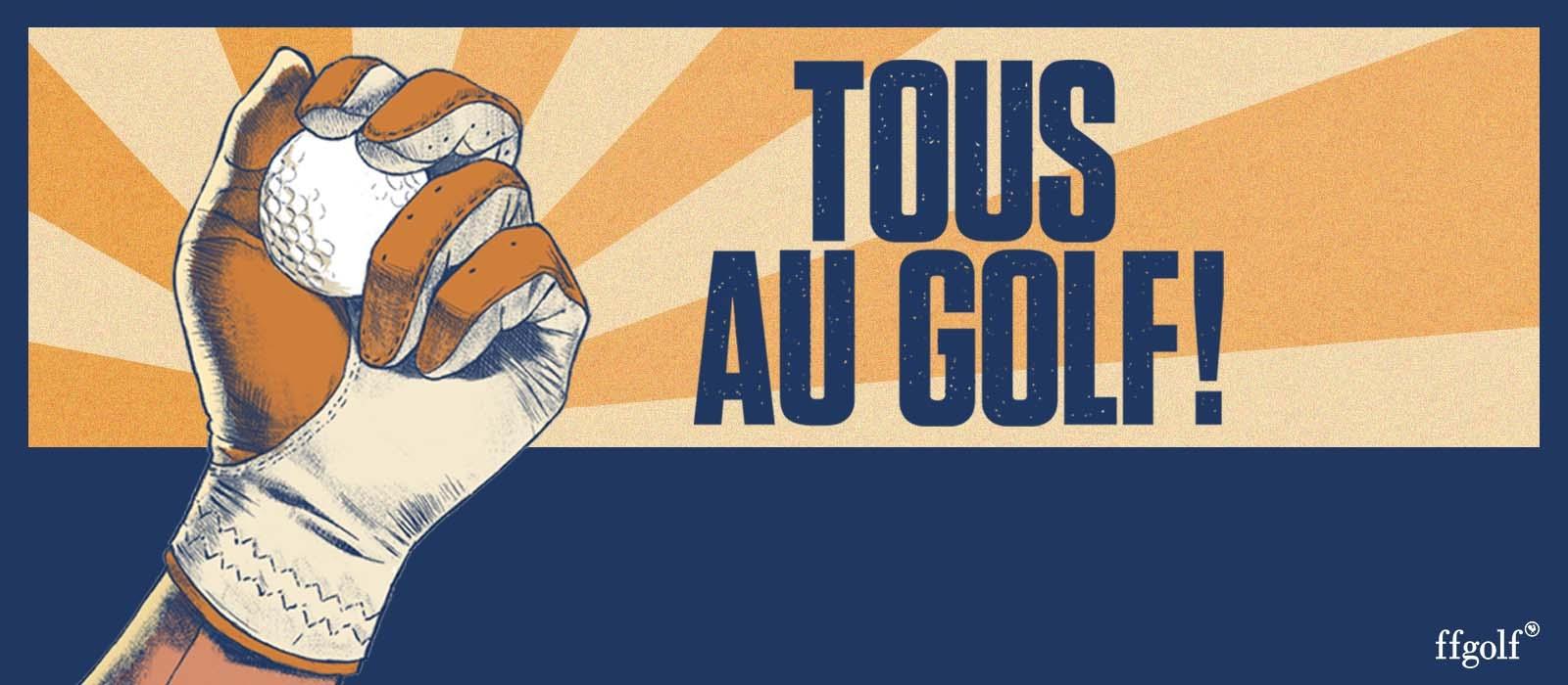 Main gantée avec balle de golf