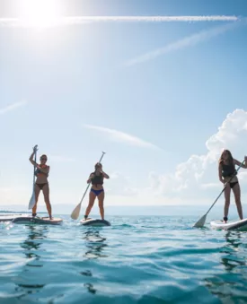 Initiation paddle sur le lac