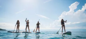 Initiation paddle sur le lac